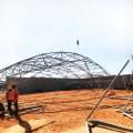Estrutura de aço galvanizado Arqueado Projeto de teto Espaço Frame aditivo galpão de armazenamento